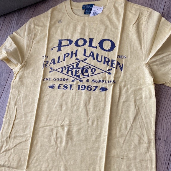 Polo Ralph Lauren boys XL 18-20 Short sleeves TShirt Yellow NWT - Picture 3 of 3